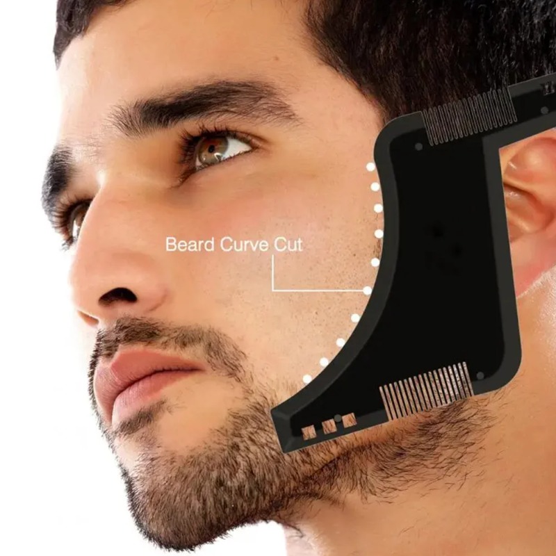 Men'S Grooming Tool - 1PC Men Beard Shaping Template Comb