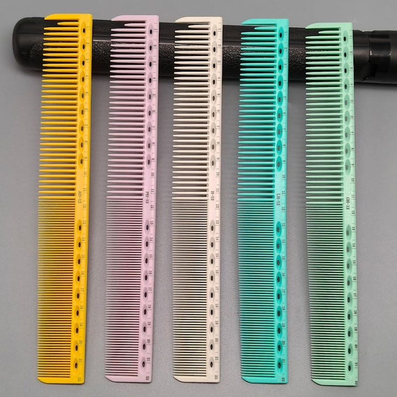 Comb Fine Tooth - Hair Cutting Comb With Scale Cyan