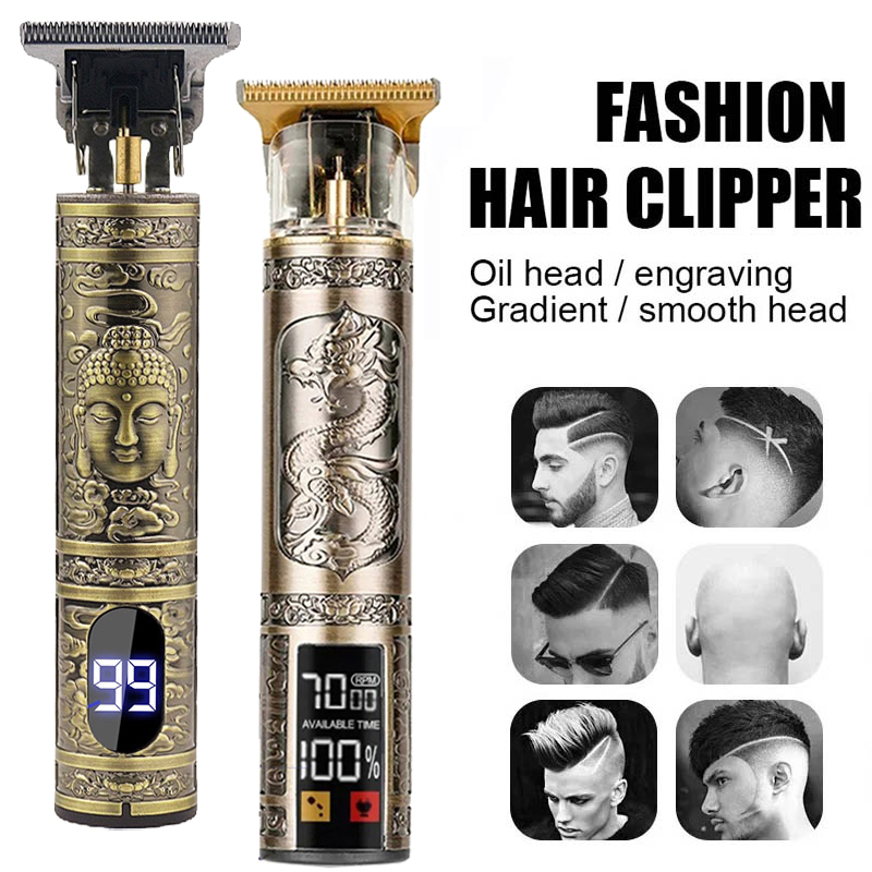 Electric Shaver Rotary - Rechargeable Mens T9 Carving Hair Clipper