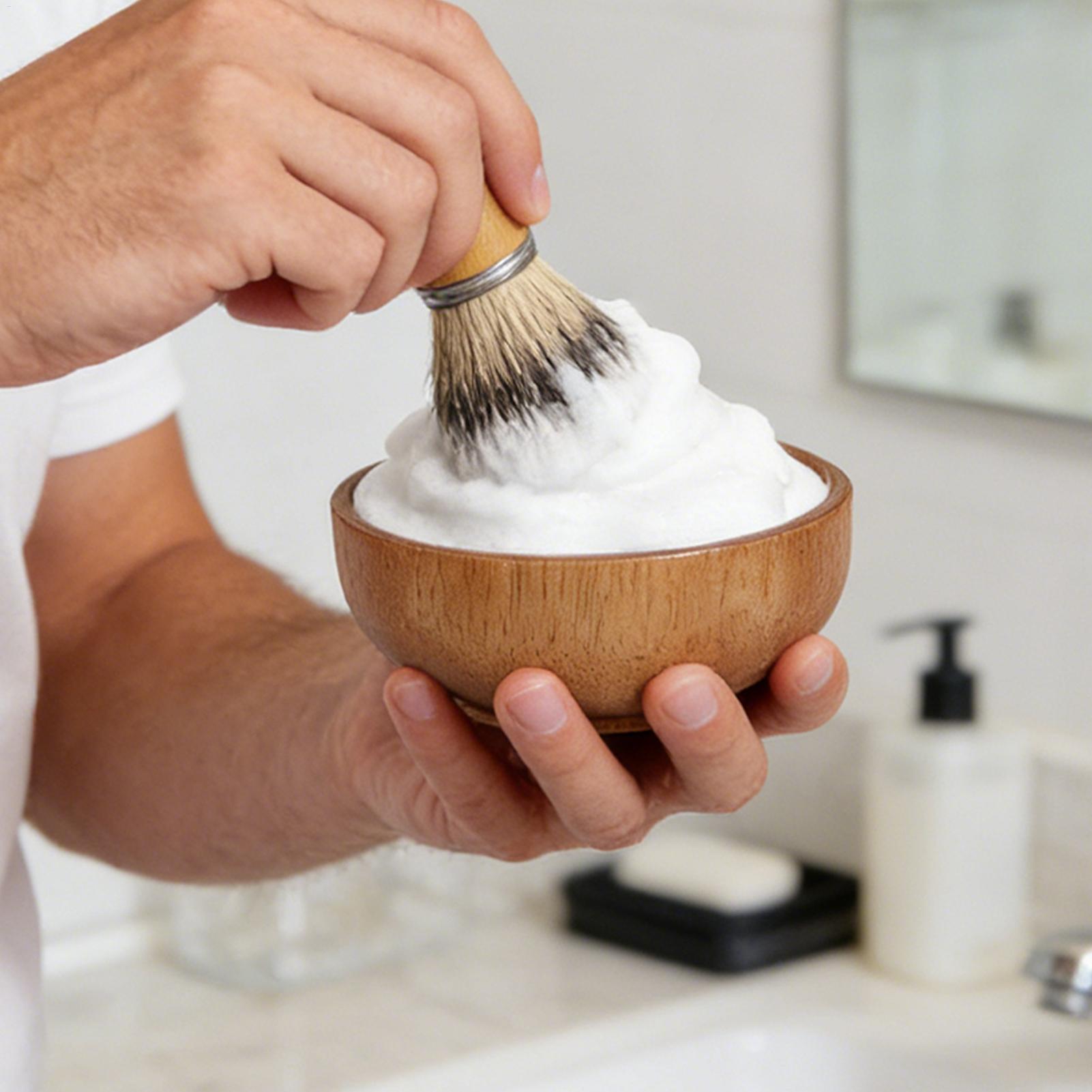 Wooden Shaving Bowl with Lid L - Men'S Grooming Accessories Kit ulasan dan harga