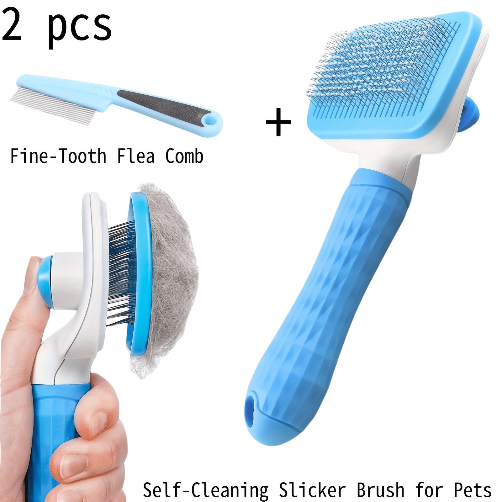 2pcs Pet Grooming Tool Set,Sel - Comb Fine Tooth ulasan dan harga