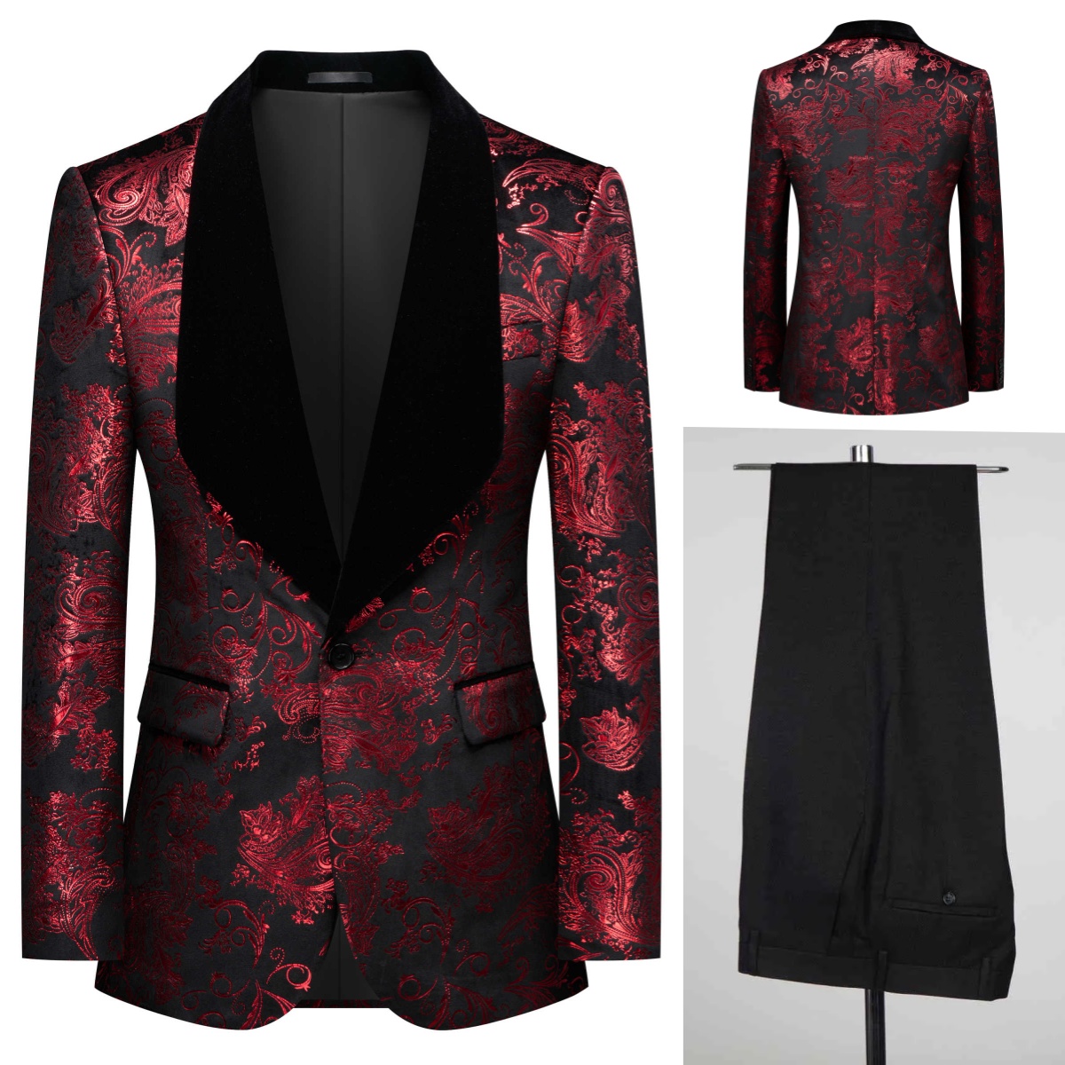 Real Picture Men Suit Jacquard - Men'S Grooming Pictures ulasan dan harga