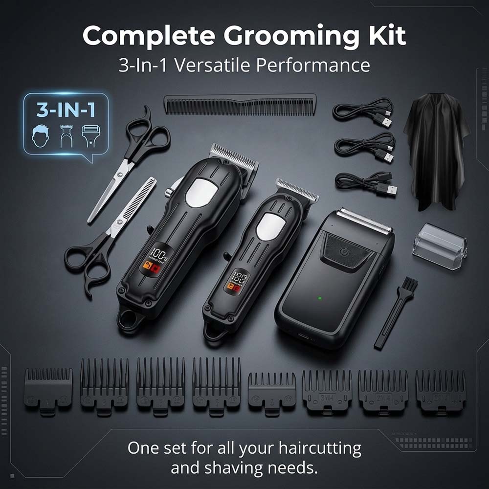 Professional Cordless Hair Cli - Men'S Grooming Accessories Kit ulasan dan harga