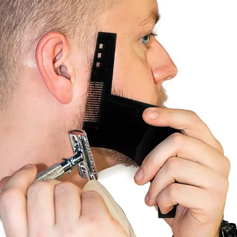1PC Men Beard Shaping Template - Men'S Grooming Tool ulasan dan harga