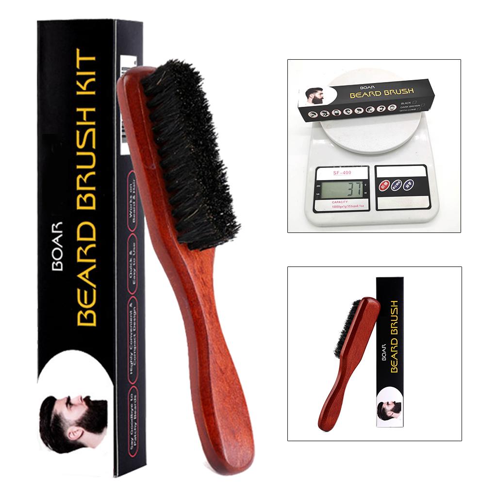 Wooden Handle Beard Brush for  - Men'S Grooming Accessories Kit ulasan dan harga