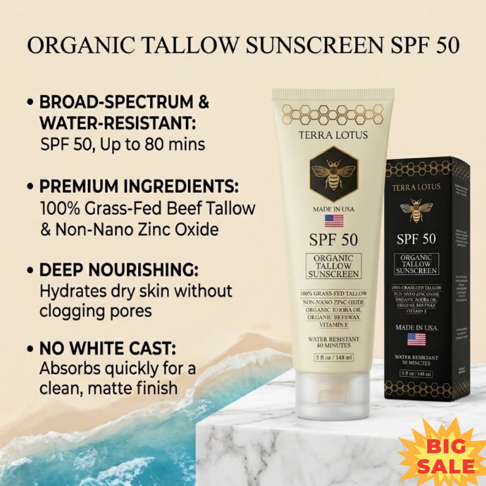 Organic Tallow Sunscreen SPF 5 - Face Moisturizer Spf ulasan dan harga