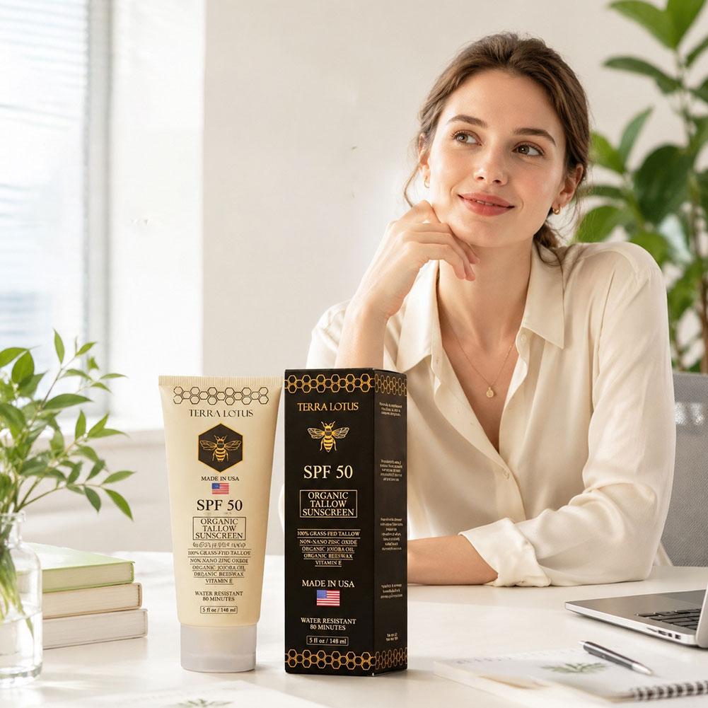 Organic Tallow Sunscreen SPF 5 - Face Moisturizer Spf ulasan dan harga
