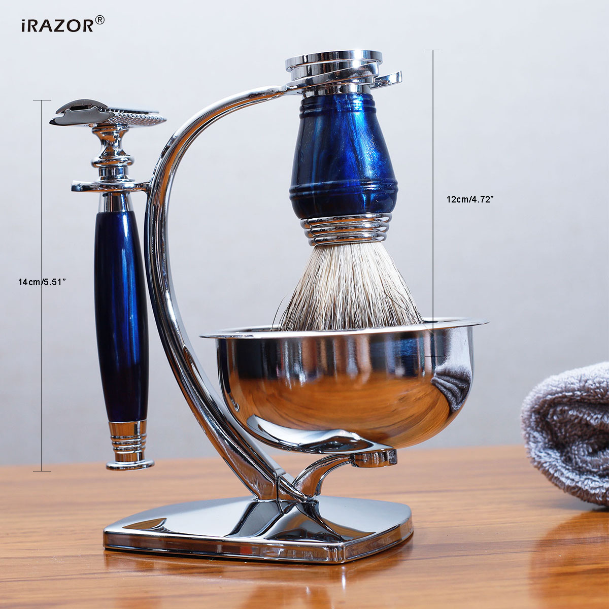 iRAZOR Royal Blue Luxury Men's - Mens Grooming Kit Gift Set ulasan dan harga