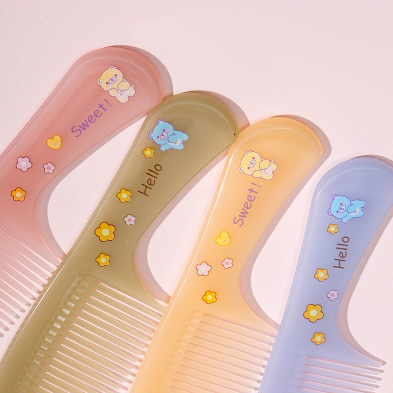 2pcs Cute Cartoon Comb Two-pie - Comb Fine Tooth ulasan dan harga