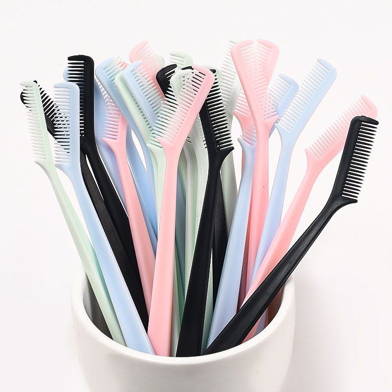 25pcs Multicolor Mini Eyebrow  - Comb Fine Tooth ulasan dan harga