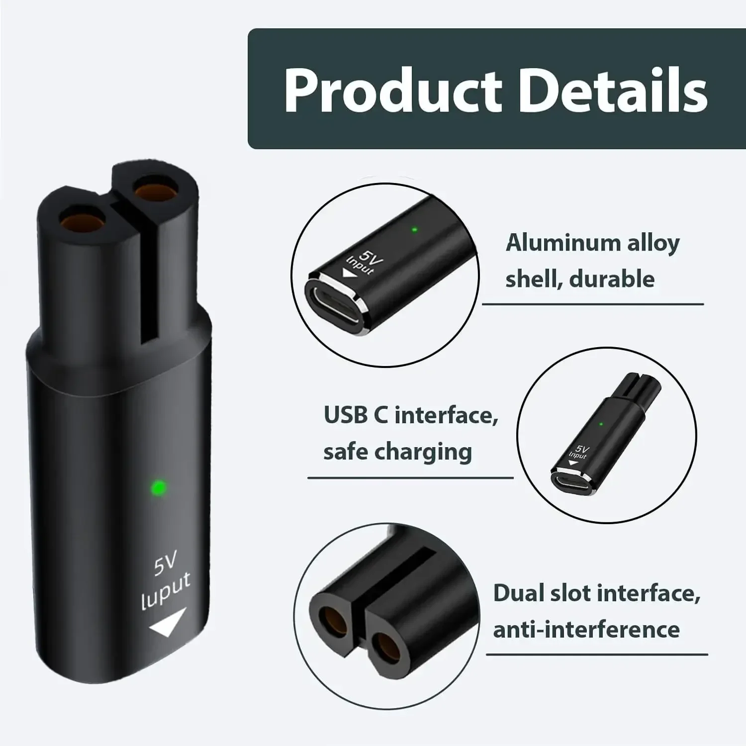 5V Type-C Shaver Adapter Charg - Men'S Beard Grooming ulasan dan harga