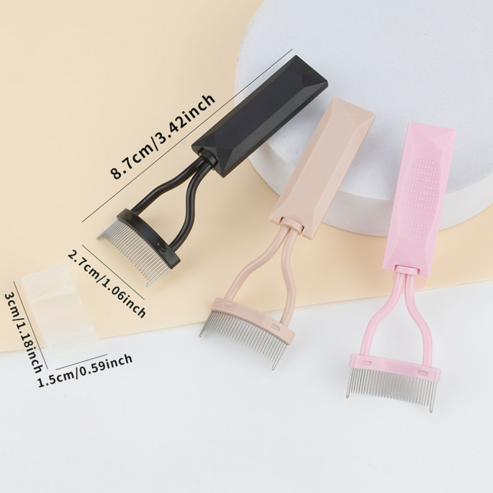 1pcs Curved Ultra-Fine Steel T - Comb Fine Tooth ulasan dan harga