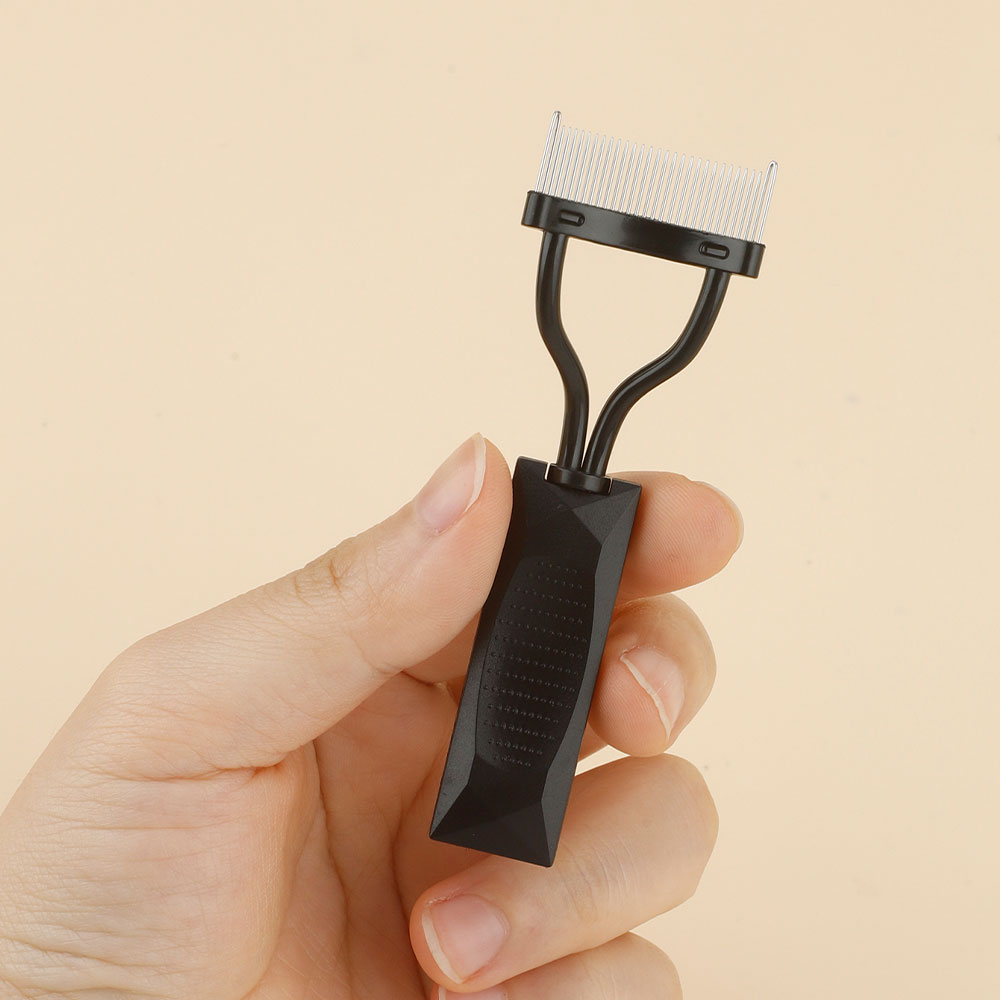 1pcs Curved Ultra-Fine Steel T - Comb Fine Tooth ulasan dan harga