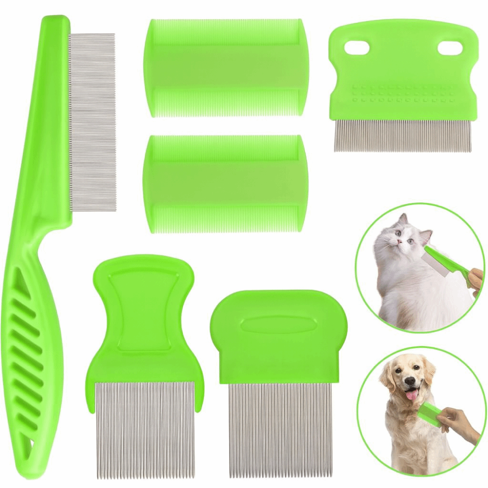 6Pcs/Set ABS Flea Comb Set Fin - Comb Fine Tooth ulasan dan harga