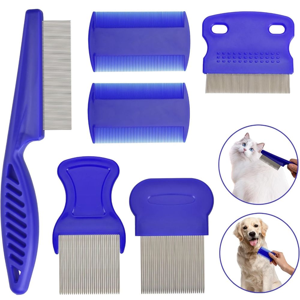 6Pcs/Set ABS Flea Comb Set Fin - Comb Fine Tooth ulasan dan harga