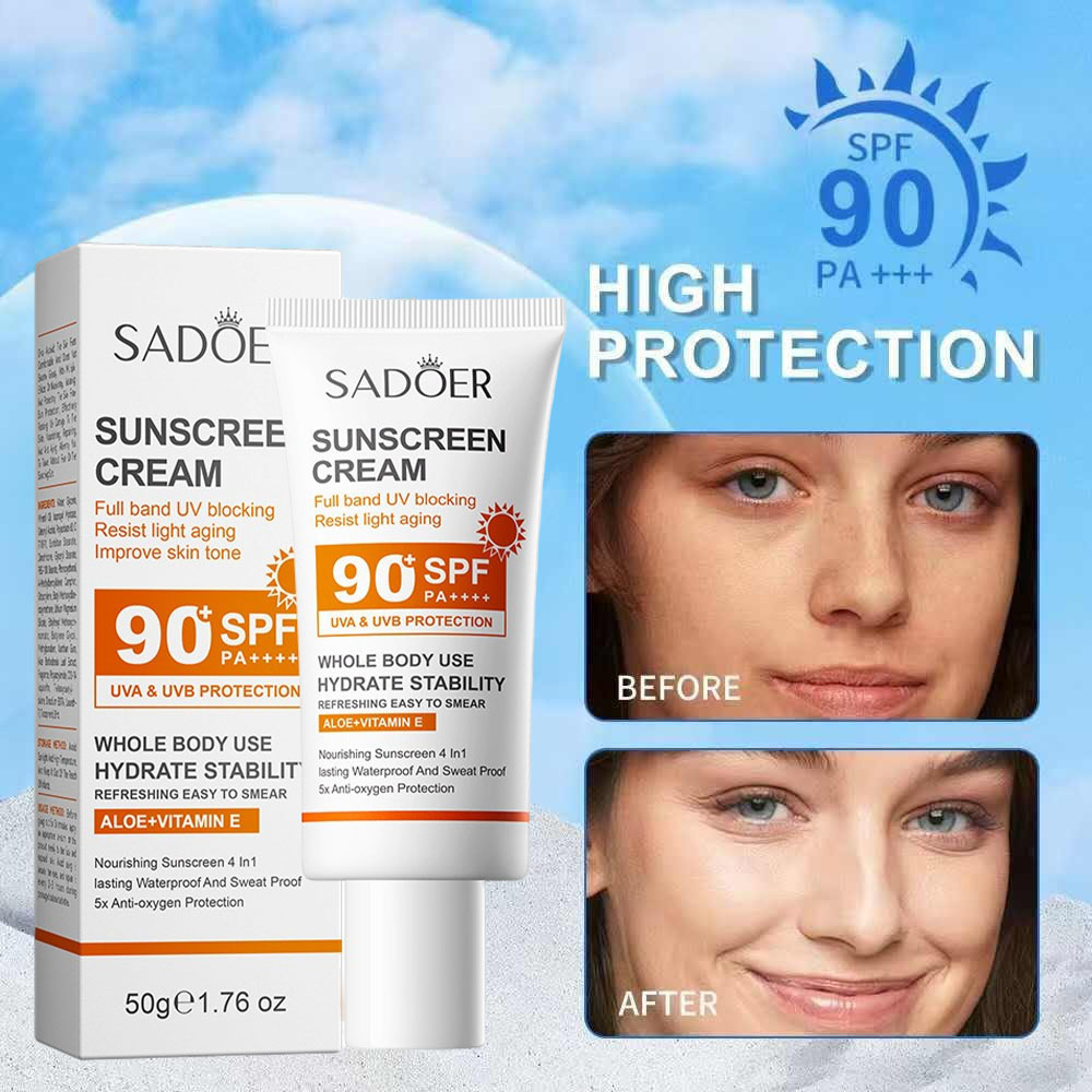Sadoer Sunscreen Cream With Hi - Face Moisturizer Spf ulasan dan harga