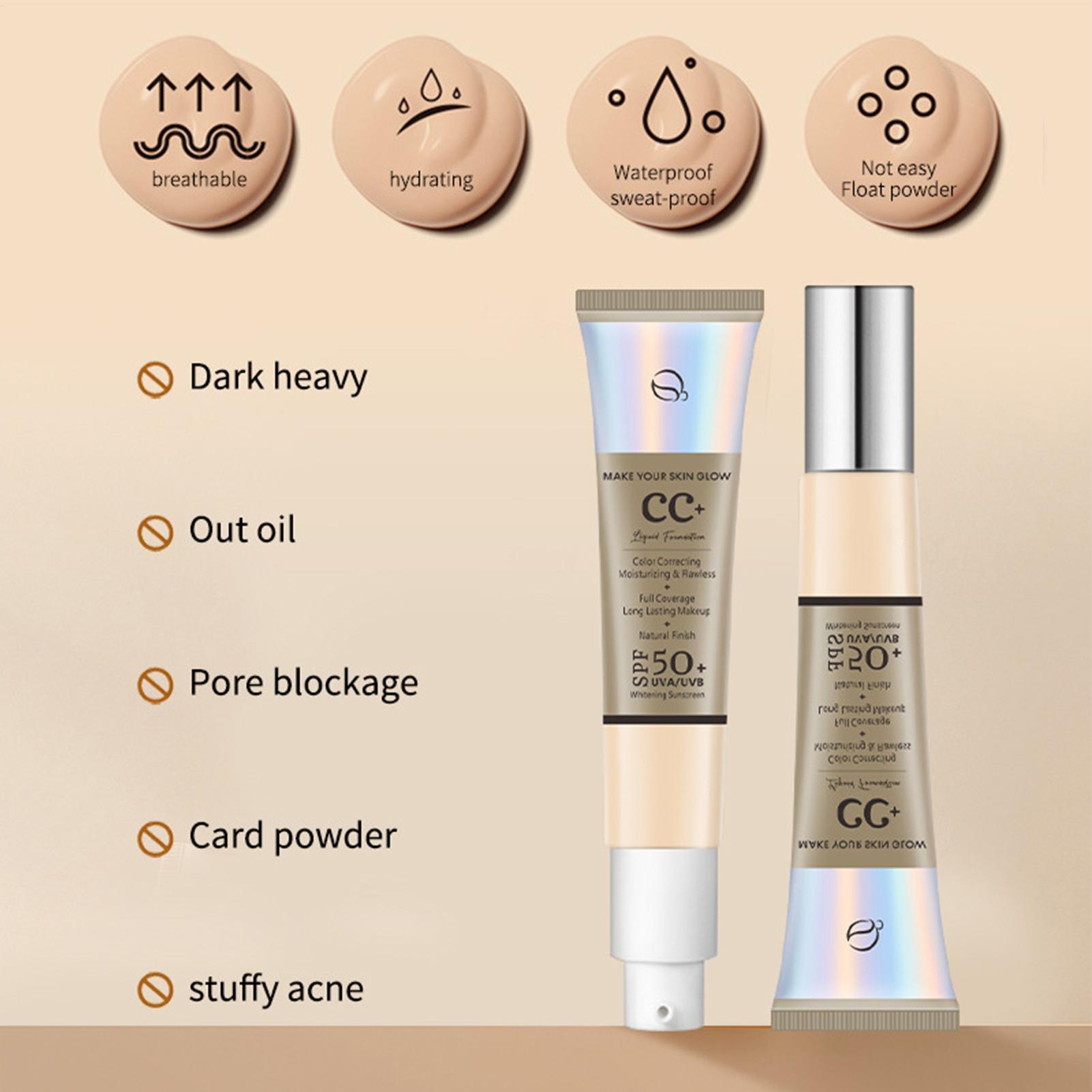 CC Cream Foundation SPF 50 Sun - Face Moisturizer Spf ulasan dan harga