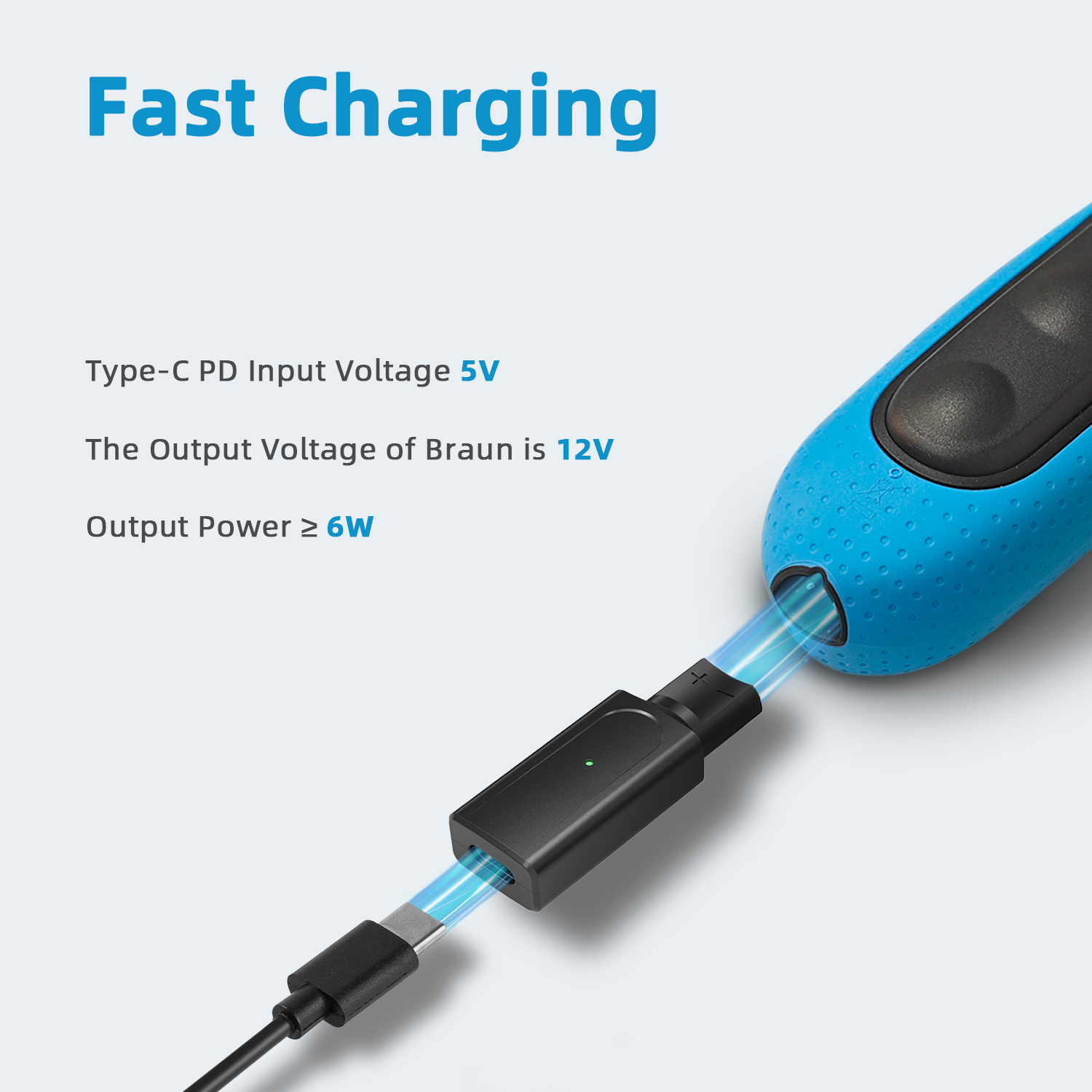 Brangdy 12V Type-C Shaver Adap - Electric Shaver Rotary ulasan dan harga