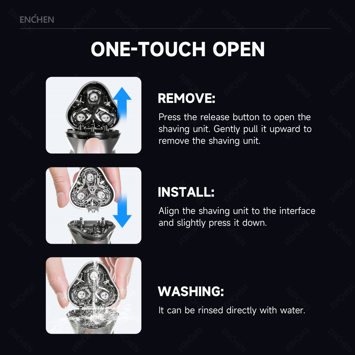 ENCHEN Blackstone's Replacemen - Electric Shaver Rotary ulasan dan harga